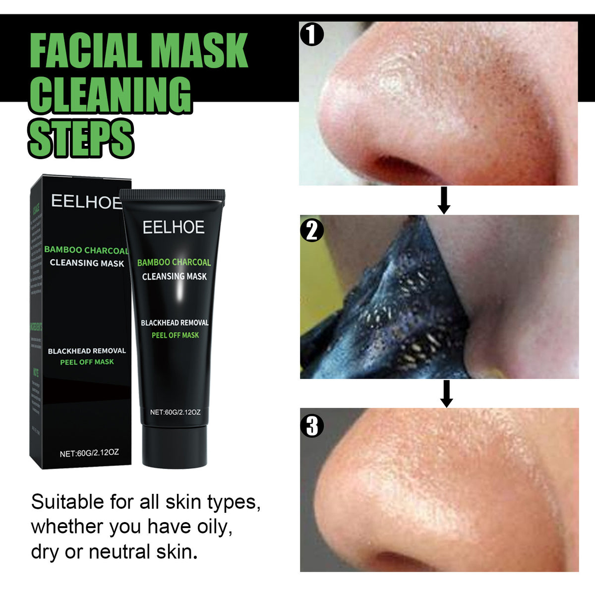 Masque Peel-Off Charbon Bambou – vue 2