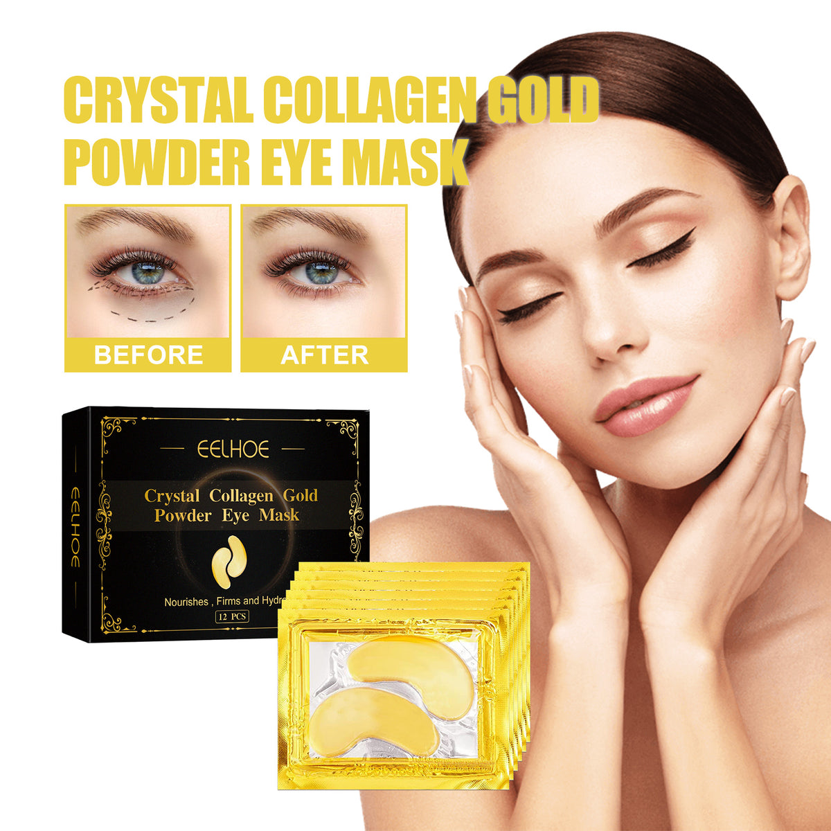 Patchs Yeux Collagène Or – vue 1
